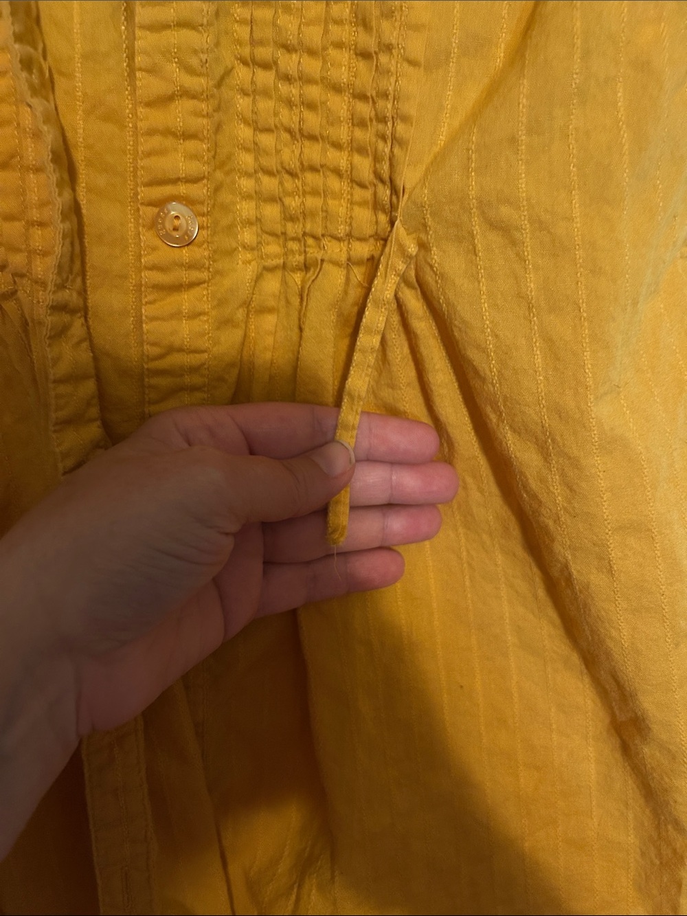 Yellow Short-Sleeve Ruffled Tunic - Picture 5 of 7